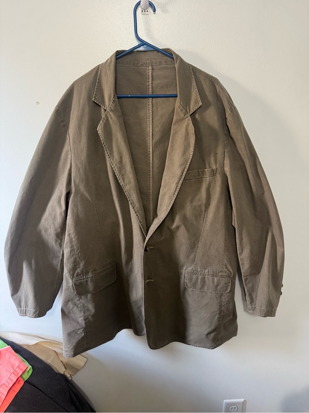 L.L. Bean Men's Olive-Tone Lightweight Cotton Jacket